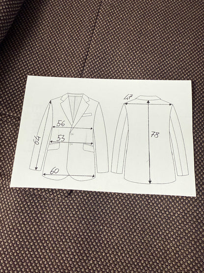 Giacca anni ‘60 marrone in lana occhio di pernice - tg. 50