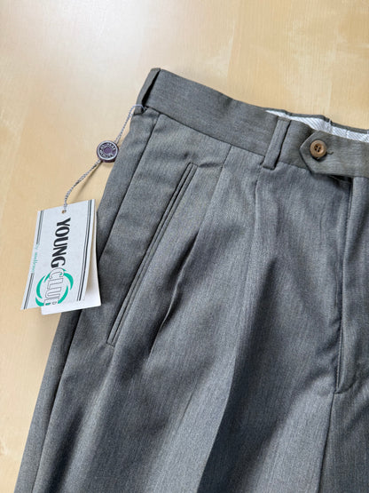 Pantaloni fresco lana verde scuro/cachi anni '80 (NOS) - tg. 46/48