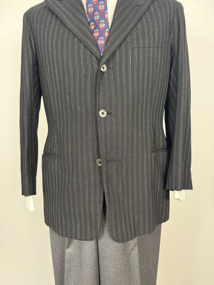 Giacca anni ‘50 sartoriale nero gessato - tg. 44