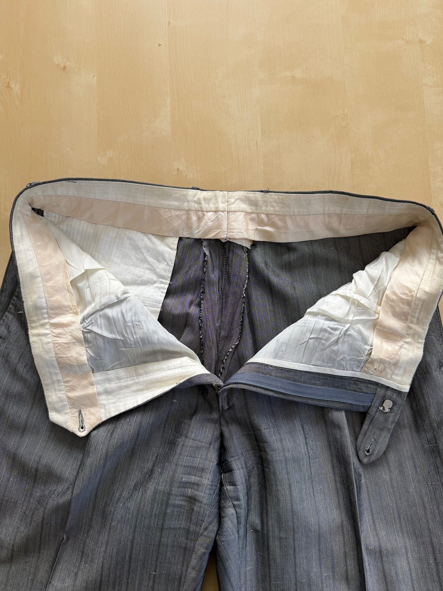 Completo doppiopetto anni ‘70/‘80 pura seta shantung - tg. 48/50