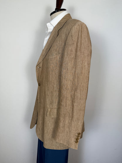 Giacca in puro lino color corda - tg. 52