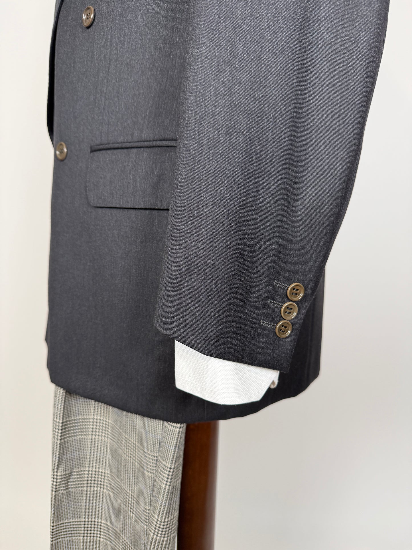 Giacca doppiopetto anni ‘80 flanella Tasmania Loro Piana - tg. 48/50