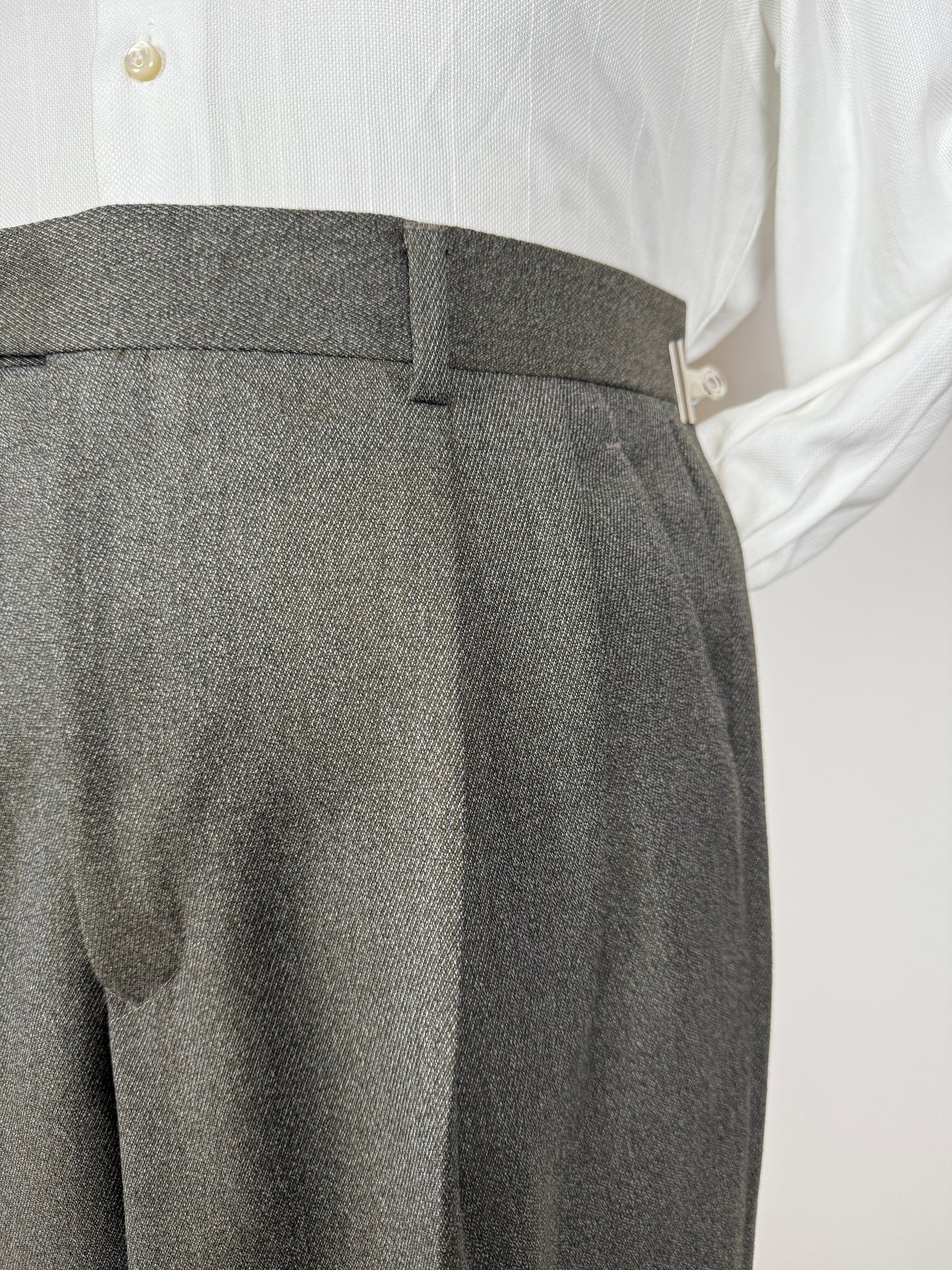 Completo anni ‘80 in covert verde/cachi (NOS) - tg. 48