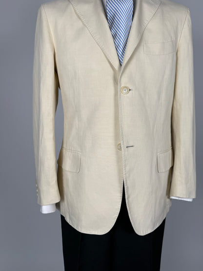 Giacca Lardini bianco panna in cotone e lino - tg. 48