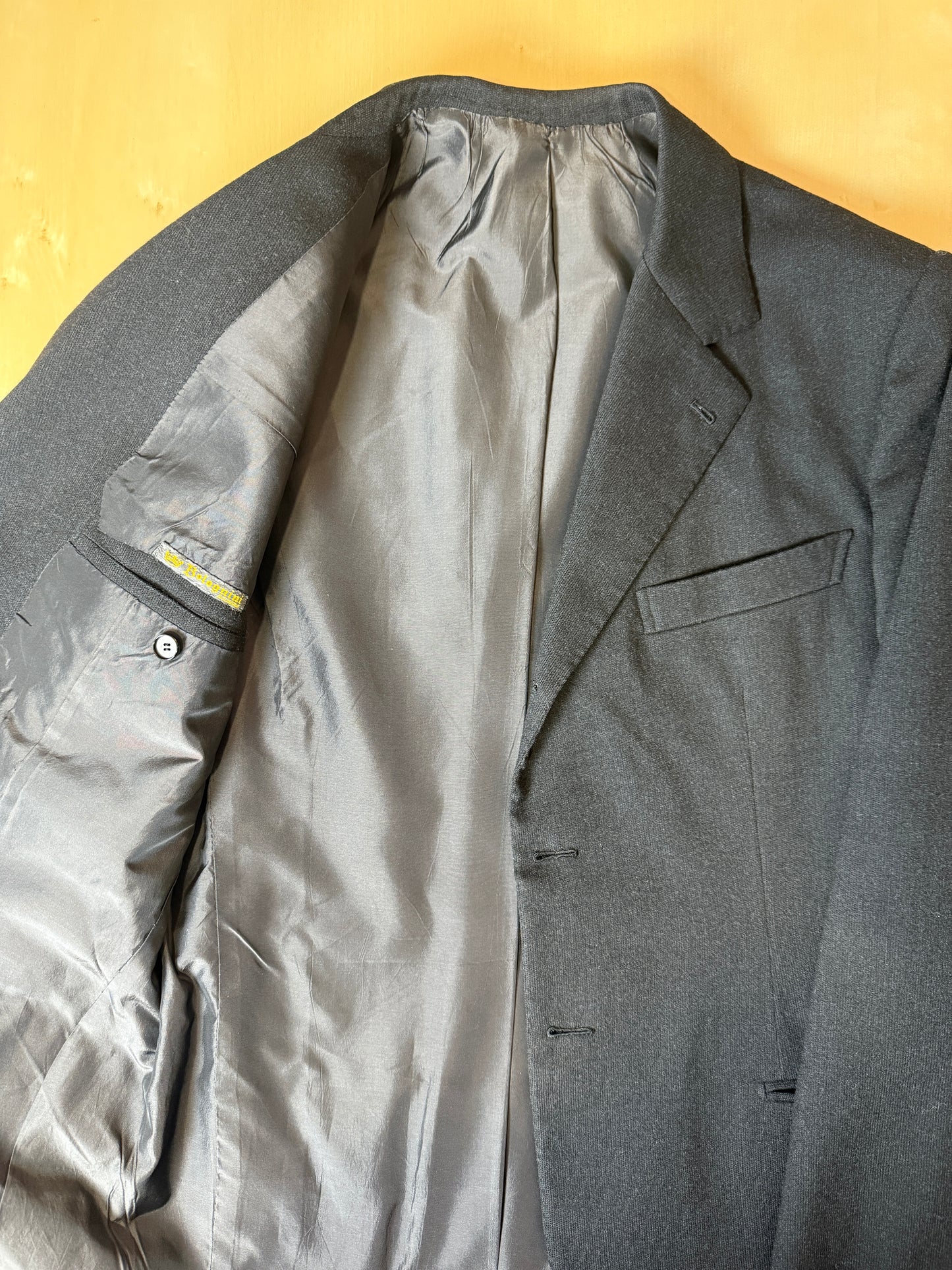 Completo anni ‘60 sartoriale flanella antracite - tg. 46