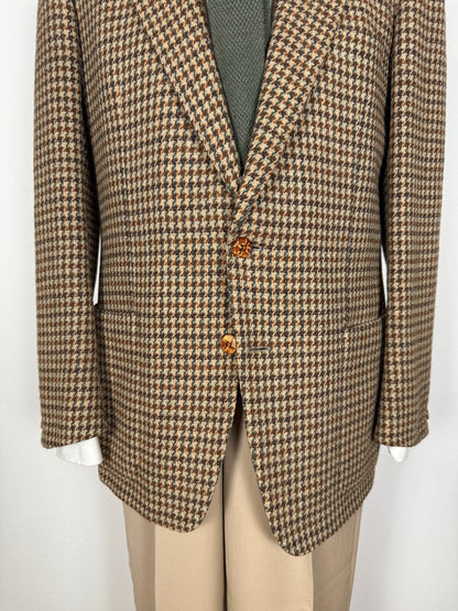 Giacca Yves Saint Laurent anni ‘70 in tweed pied-de-poule - tg. 48