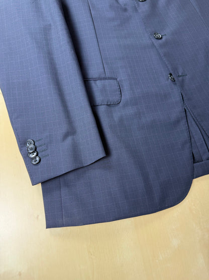 Completo Corneliani fresco lana blu a quadri - tg. 52/54