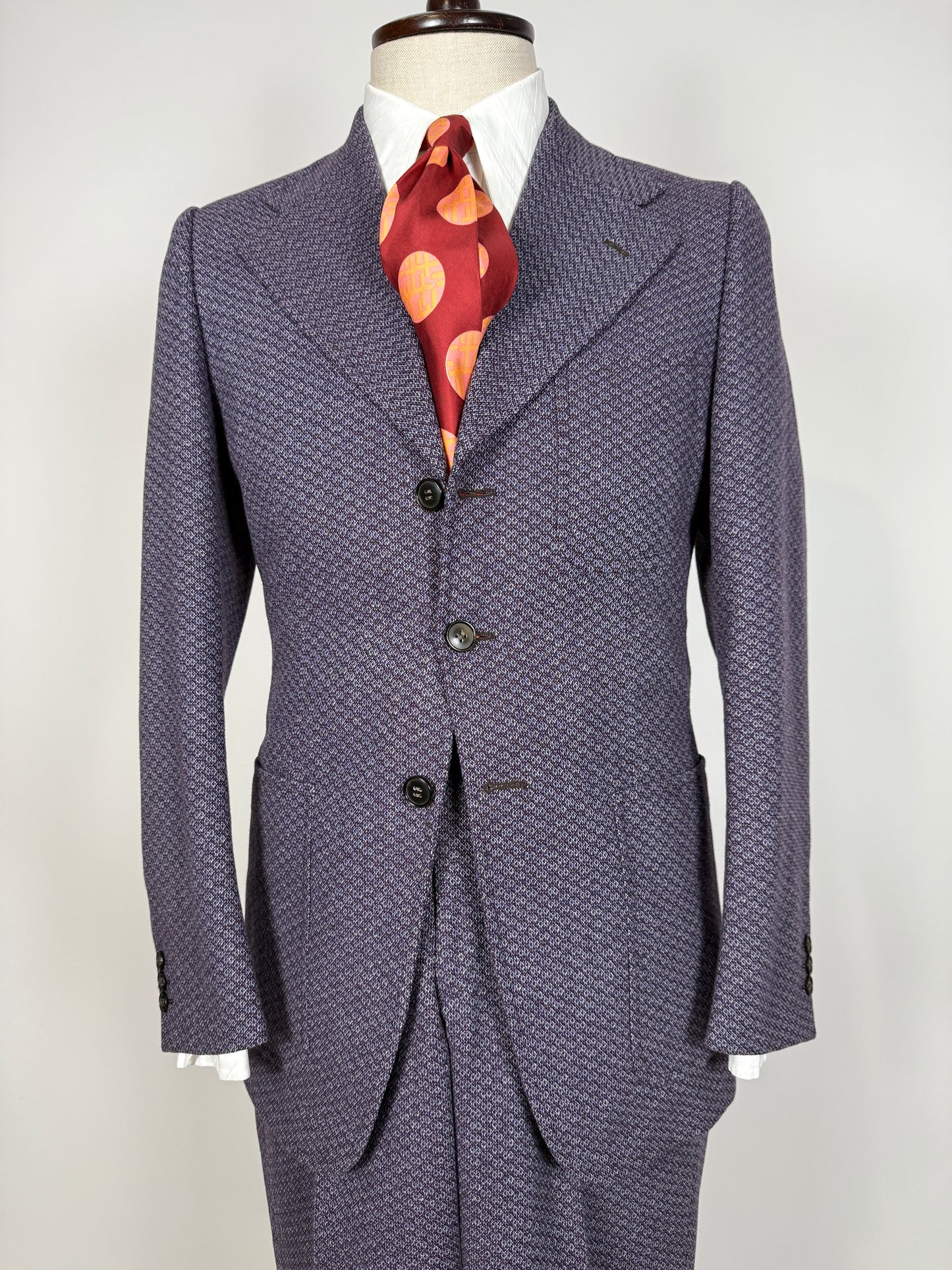 Completo anni ‘70 viola optical - tg. 44