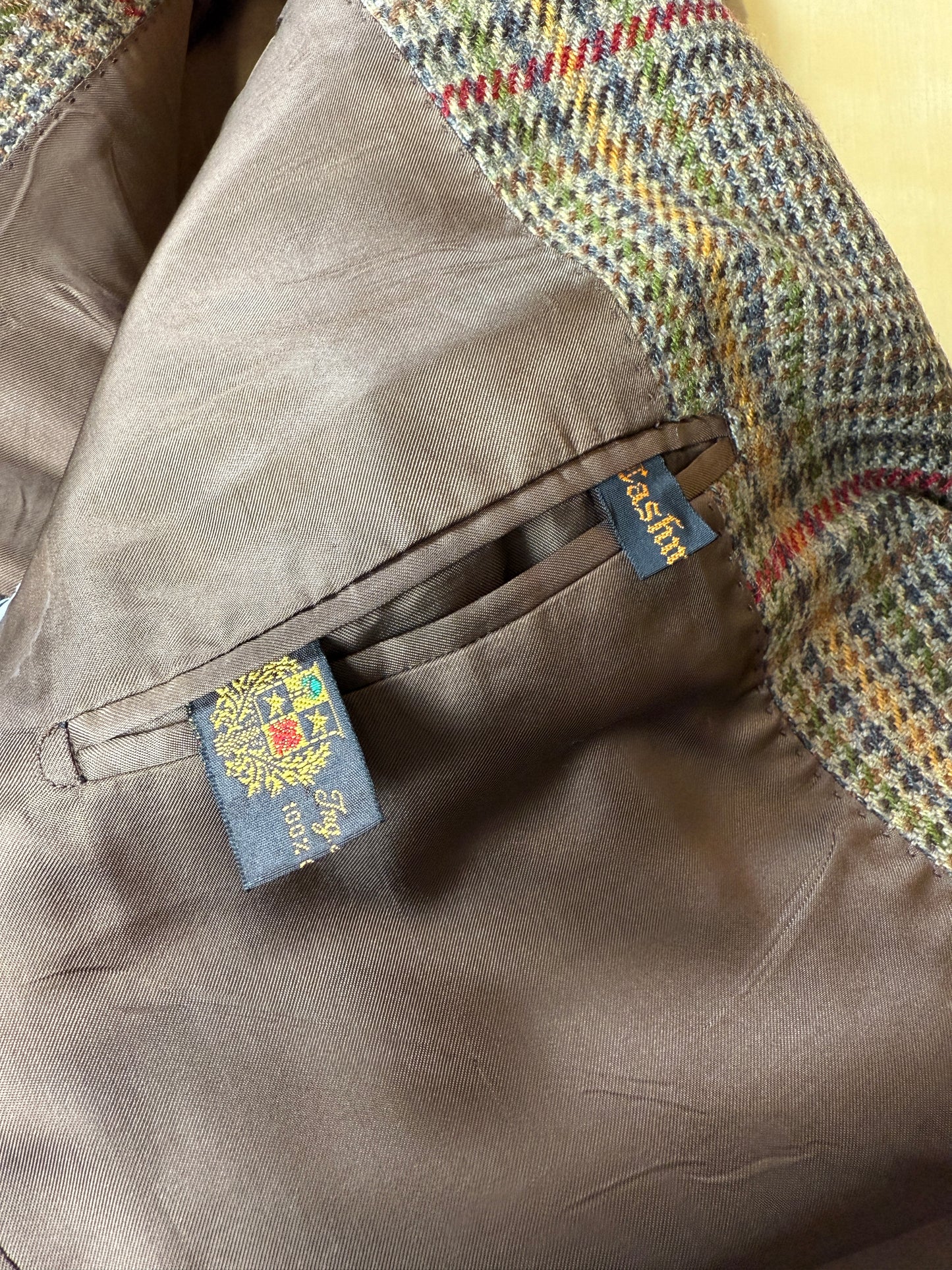 Giacca principe di Galles in puro cashmere tessuto Loro Piana - tg. 48