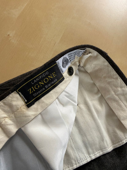 Pantaloni in flanella marrone anni ‘80 - tg. 52