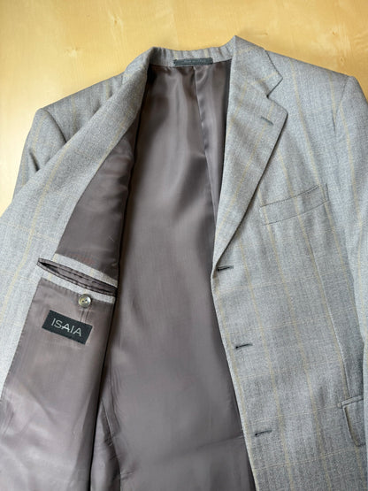 Giacca Isaia seta e lana herringbone - tg. 52