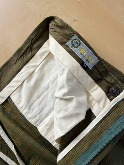 Completo anni ‘80 verde a quadri in cotone sfoderato - tg. 50