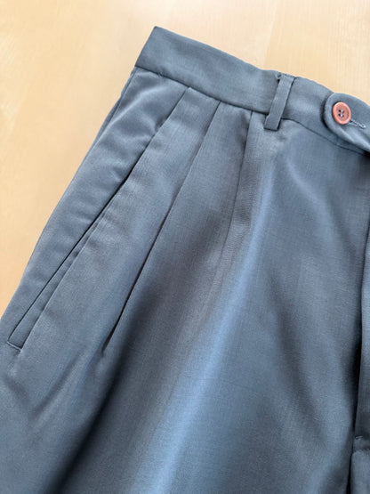 Pantaloni fresco lana verde petrolio anni ‘80 (NOS) - tg. 44