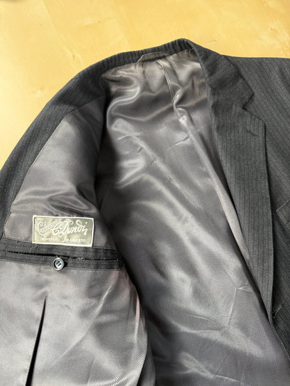 Giacca anni '50/'60 flanella antracite gessato - tg. 50/52