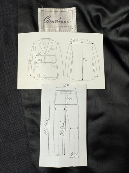 Completo doppiopetto Corneliani anni ‘80 in lana e seta - tg. 52/54