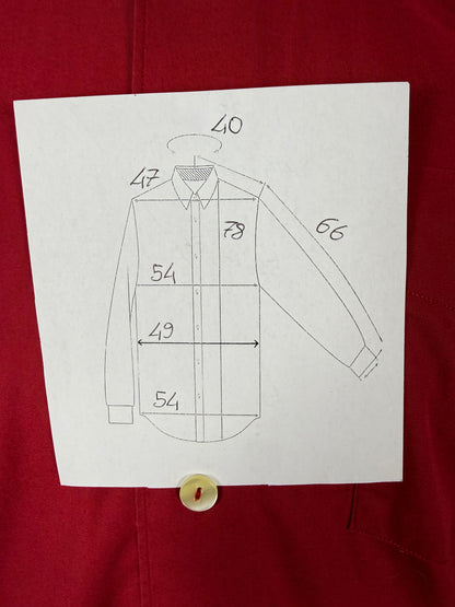 Camicia popeline rosso vivo - M collo 40