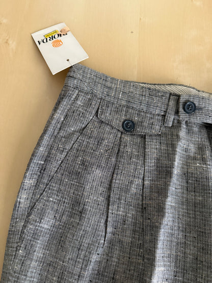 Pantaloni anni '80 misto lino e rayon (NOS) - tg. 48