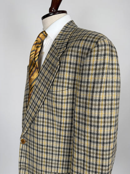 Giacca Valentino anni ‘80 check in lana e cashmere - tg. 52