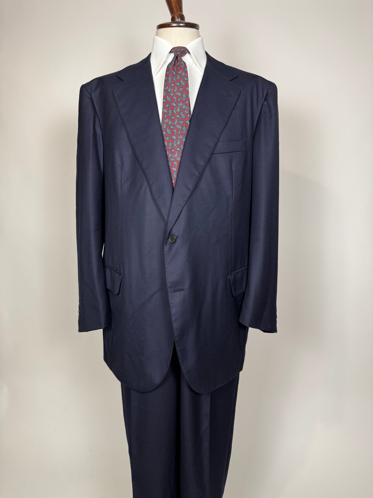 Completo sartoriale anni ‘80 flanella lana e cashmere - tg. 62