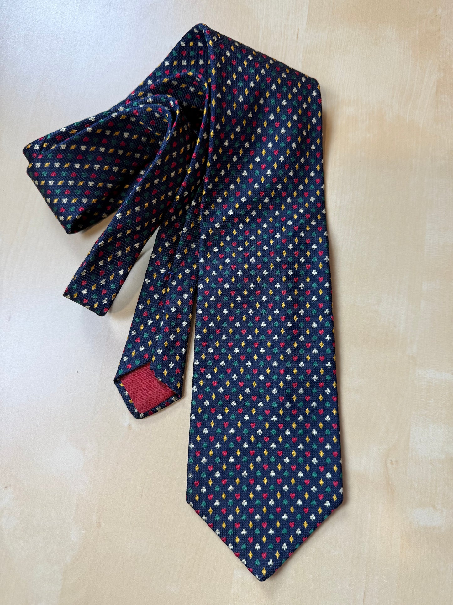 Cravatta Prochownick con semi carte da gioco