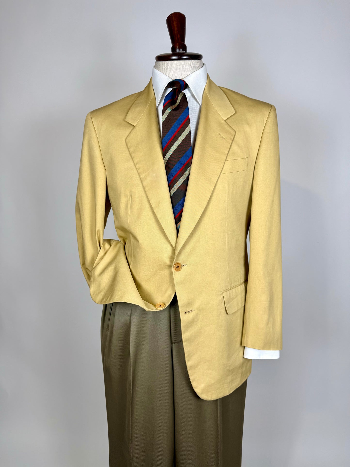 Giacca anni '80 estiva in cotone beige - tg. 48