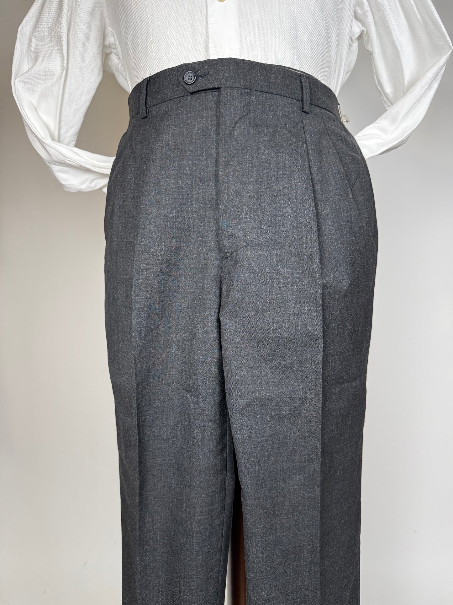 Pantaloni fresco lana grigio antracite - tg. 50