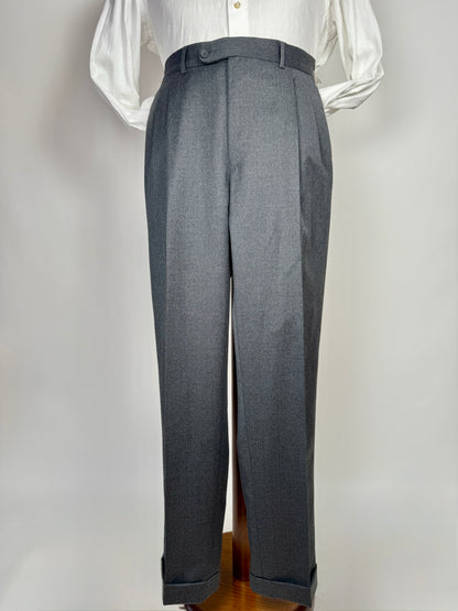 Pantaloni anni ‘80 flanella leggera antracite - tg. 46/48