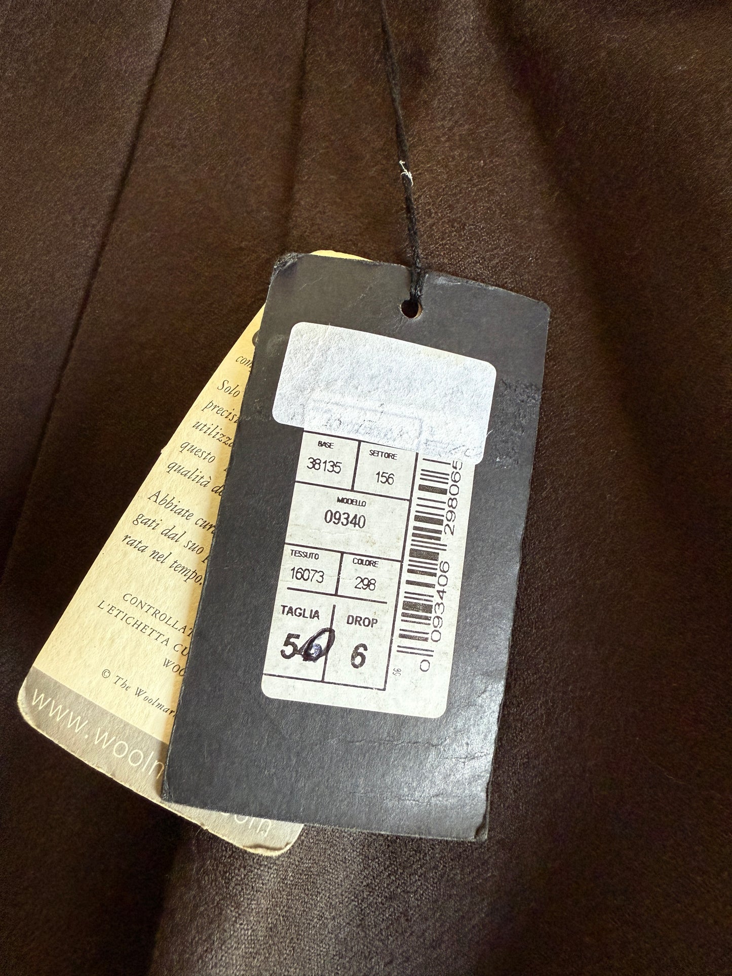Pantaloni anni ‘90 in flanella marrone (NOS) - tg. 48