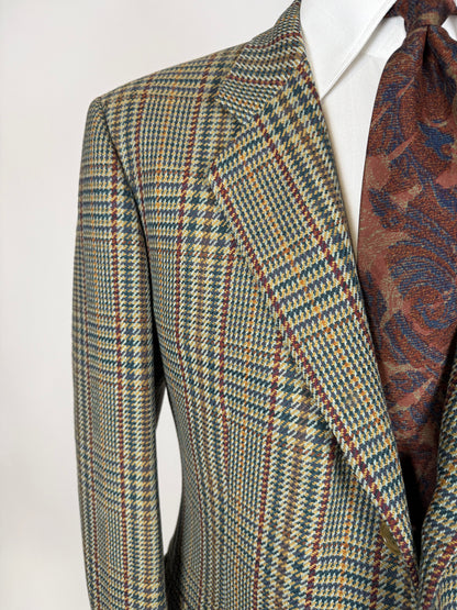 Giacca Burberrys anni ‘90 principe di Galles verde lana e cashmere - tg. 50 corta