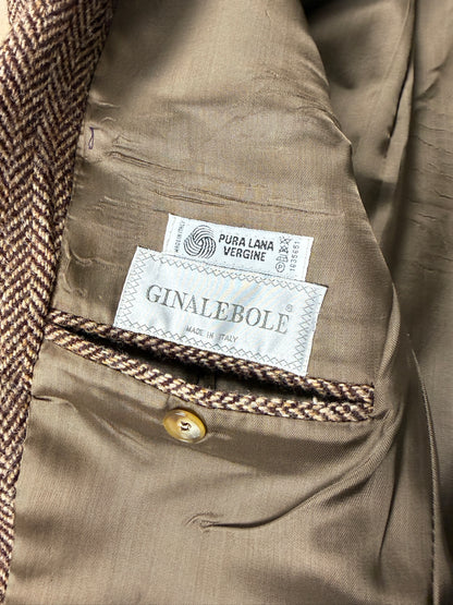 Giacca anni ‘90 in Harris Tweed marrone spigato - tg. 50