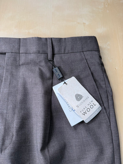Pantaloni fresco lana marrone anni ‘90 (NOS) - tg. 48
