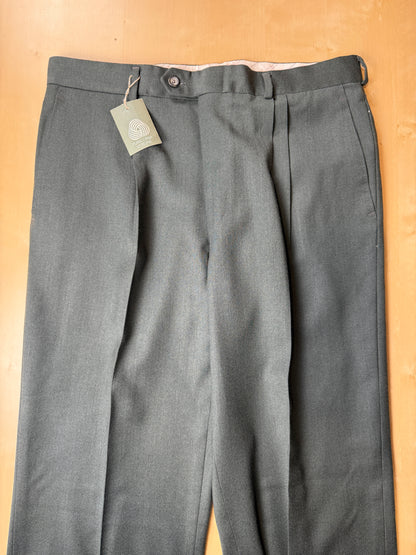Pantalone anni ‘80 in flanella verde pino (NOS) - tg. 50