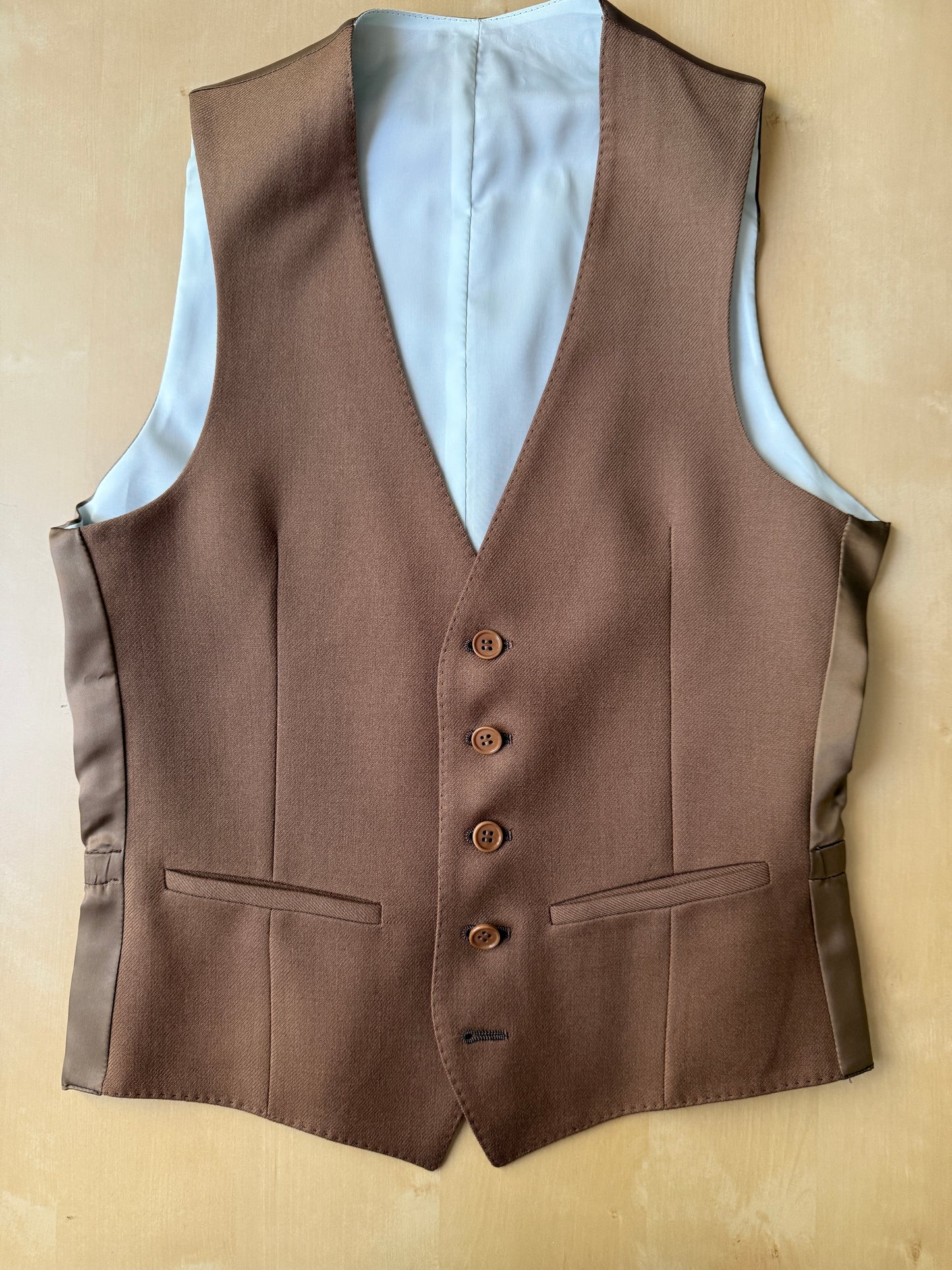 Completo 3 pezzi Marzotto anni ‘70/'80 color cammello (NOS) - tg. 42