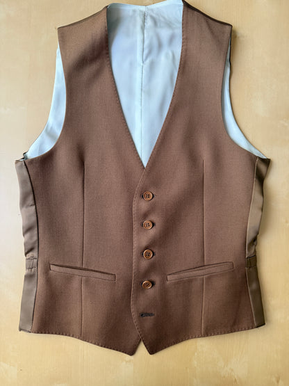 Completo 3 pezzi Marzotto anni ‘70/'80 color cammello (NOS) - tg. 42