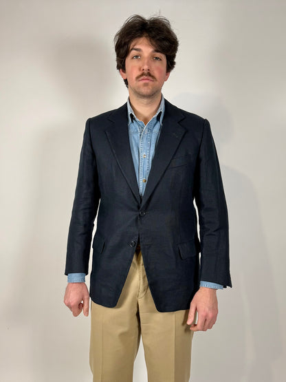 Giacca sartoriale in lino con fodera in seta - tg. 48/50