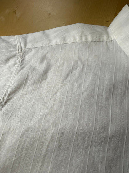 Camicia da sera cotone operato a righe collo diplomatico - M collo 40