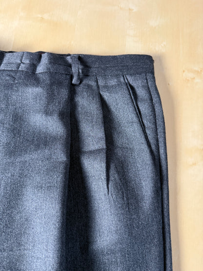 Completo doppiopetto anni ‘80 flanella antracite - tg. 52