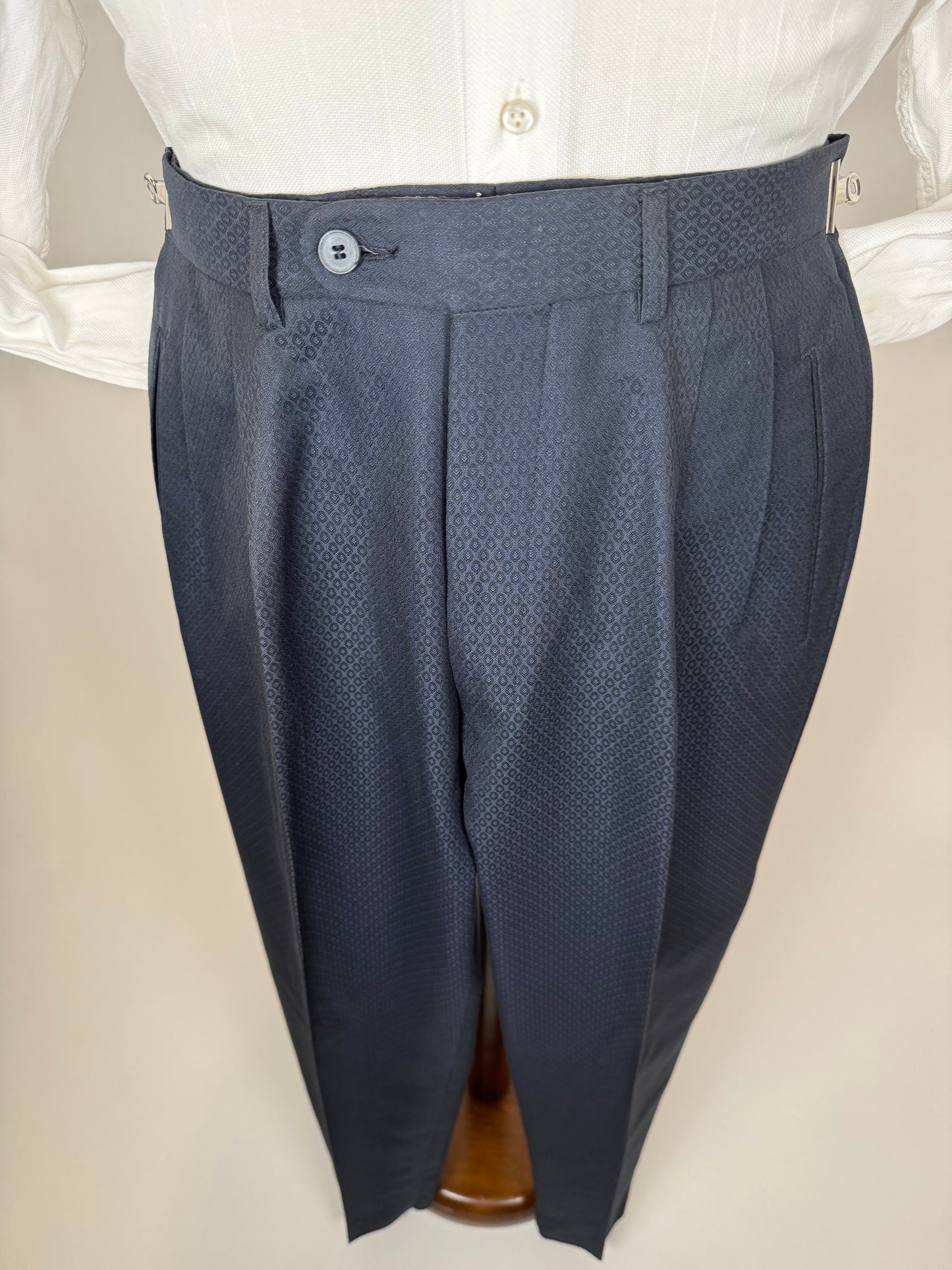 Pantaloni cotone fantasia jacquard anni '80 (NOS) - tg. 44/46