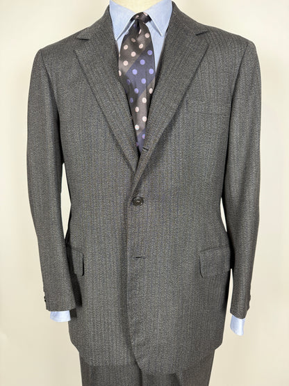 Completo sartoriale anni ‘60 grigio sale pepe - tg. 50/52