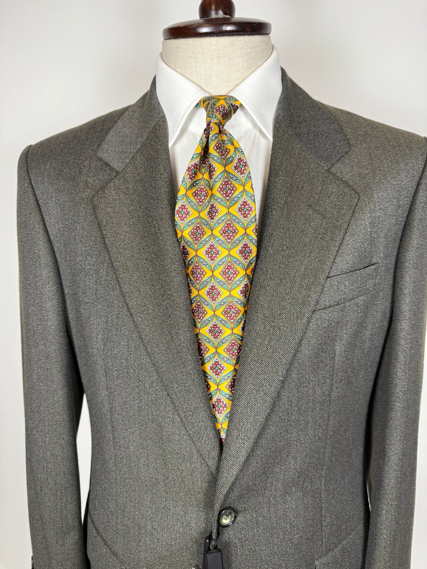 Completo anni ‘80 in covert verde/cachi (NOS) - tg. 48