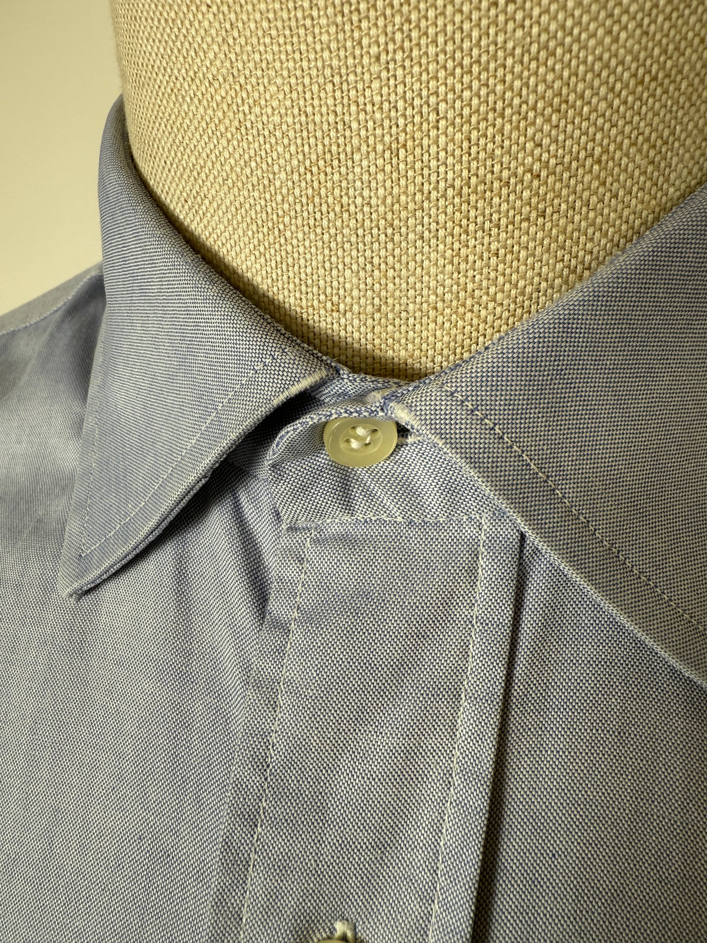 Camicia Burberrys anni ‘90 azzurra in Oxford leggero - tg. L collo 41