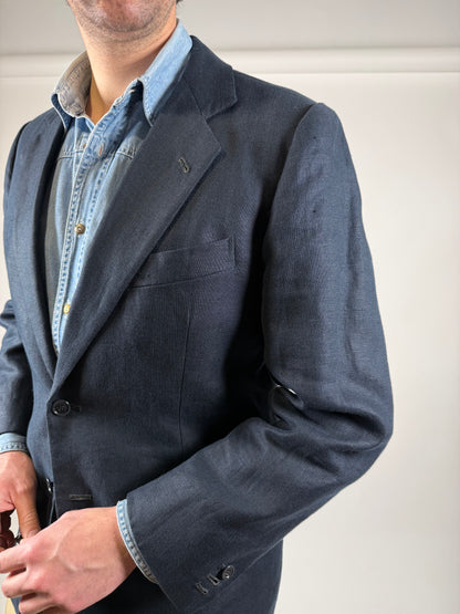Giacca sartoriale in lino con fodera in seta - tg. 48/50