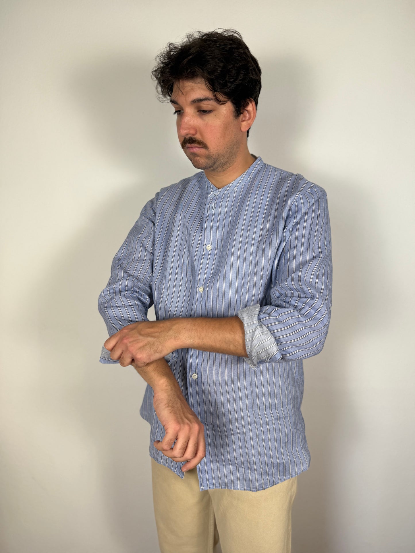 Camicia CP company in ramia con collo coreano (SS 2004) - L