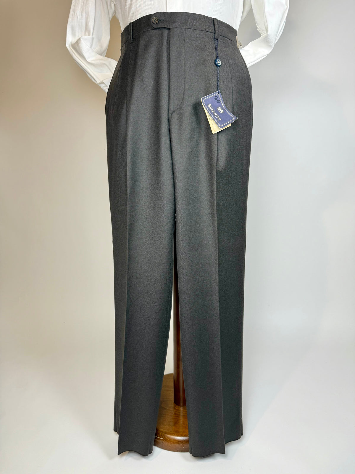 Pantaloni flanella verde scuro anni '80 (NOS) - tg. 48/50