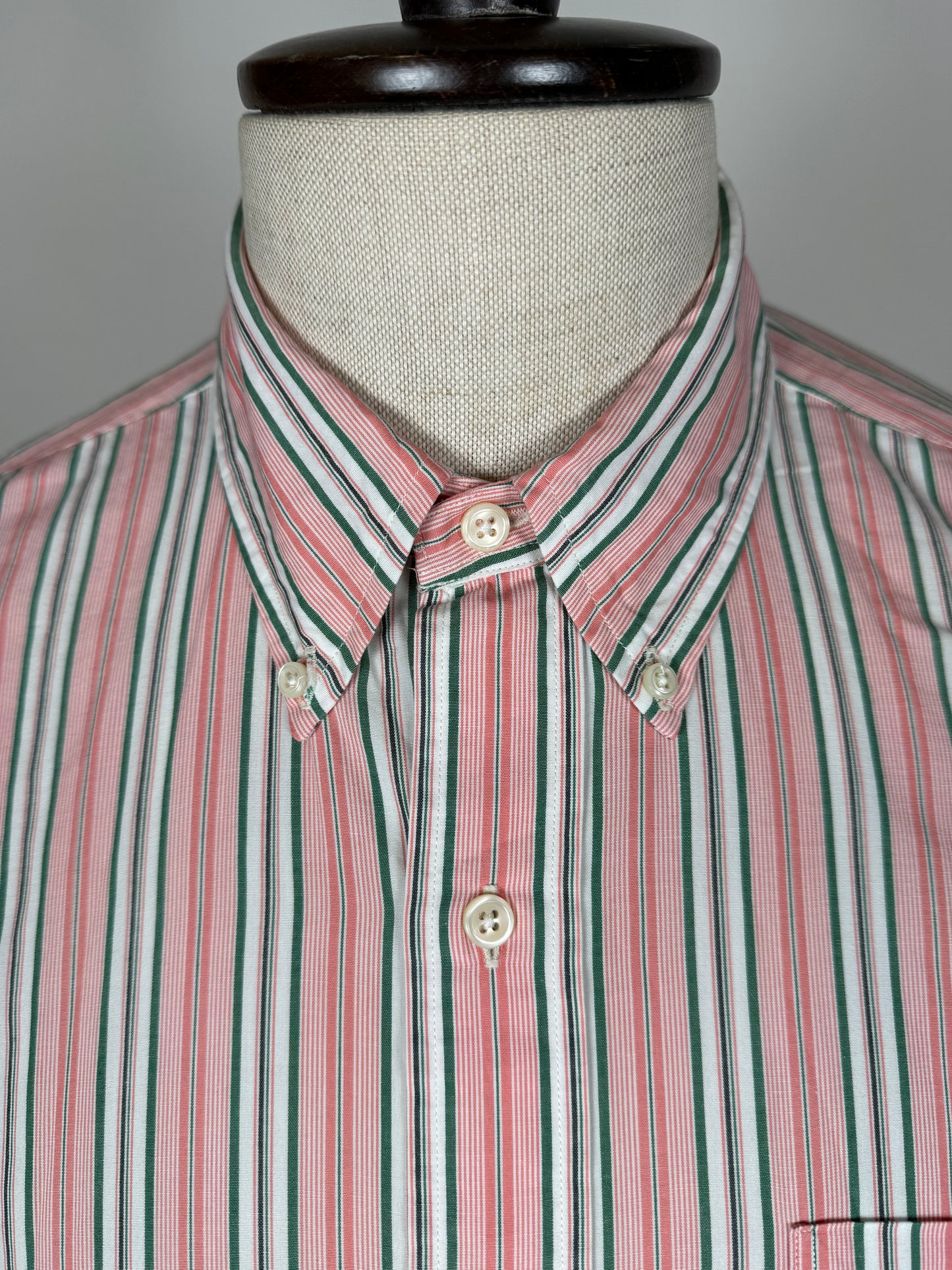 Camicia Ralph Lauren righe rosa verdi -  L collo 42