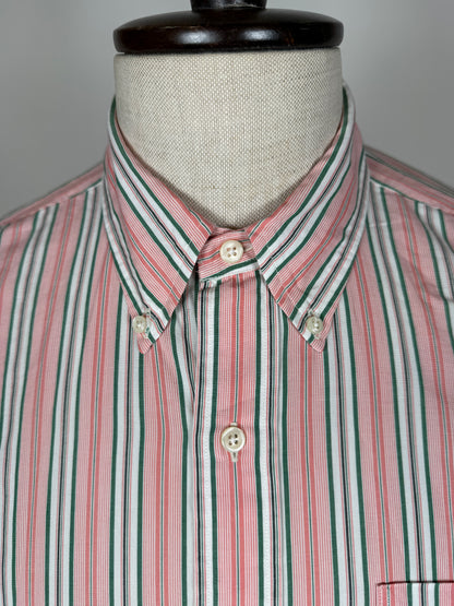 Camicia Ralph Lauren righe rosa verdi -  L collo 42