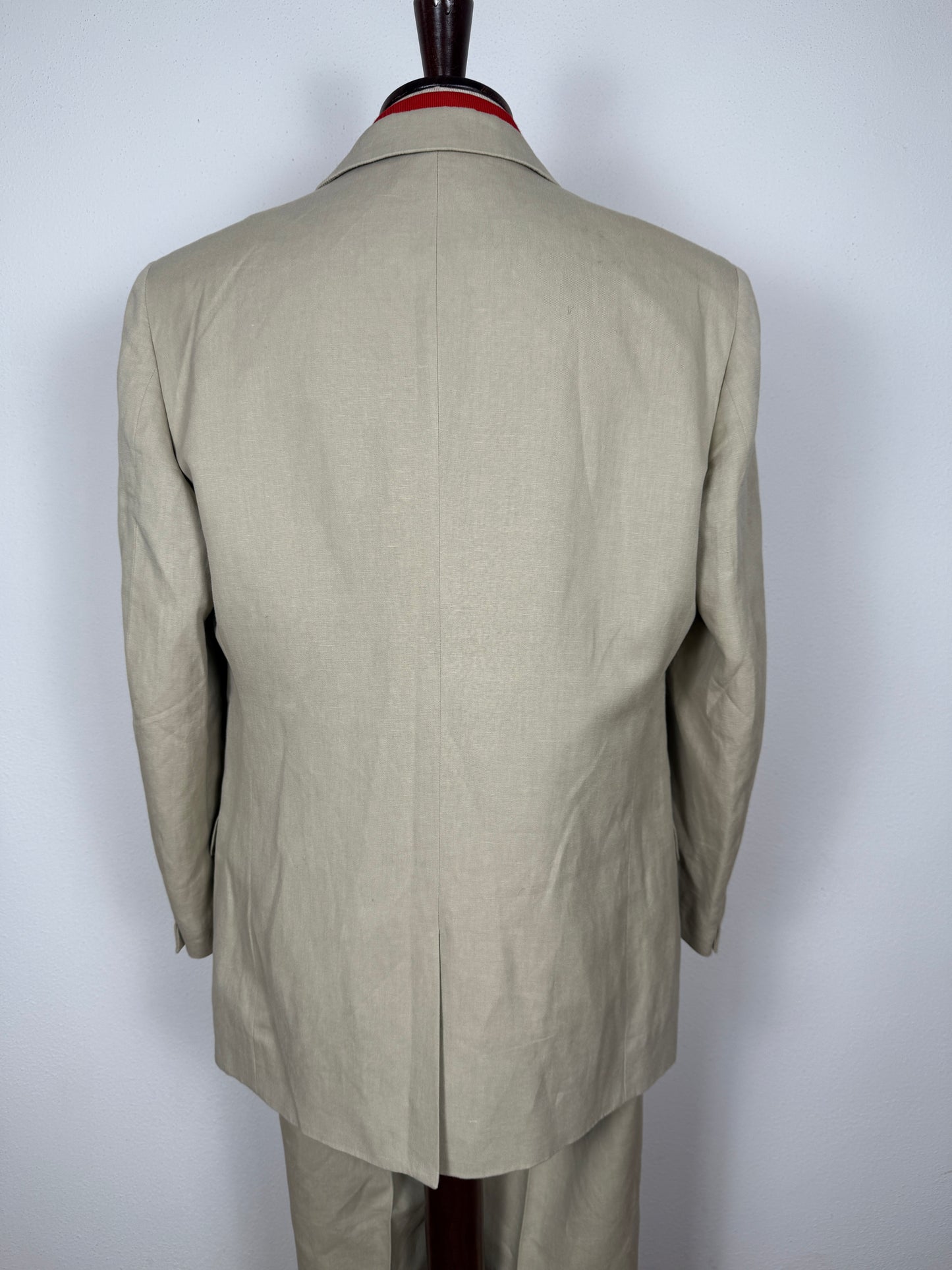 Completo beige in lino e cotone - tg. 52