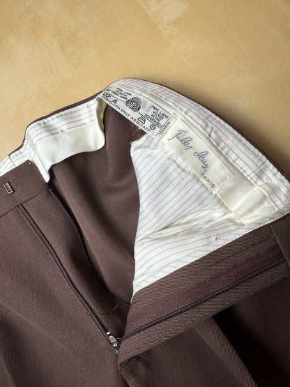 Pantaloni anni ‘70 in twill color cacao - tg. 42/44