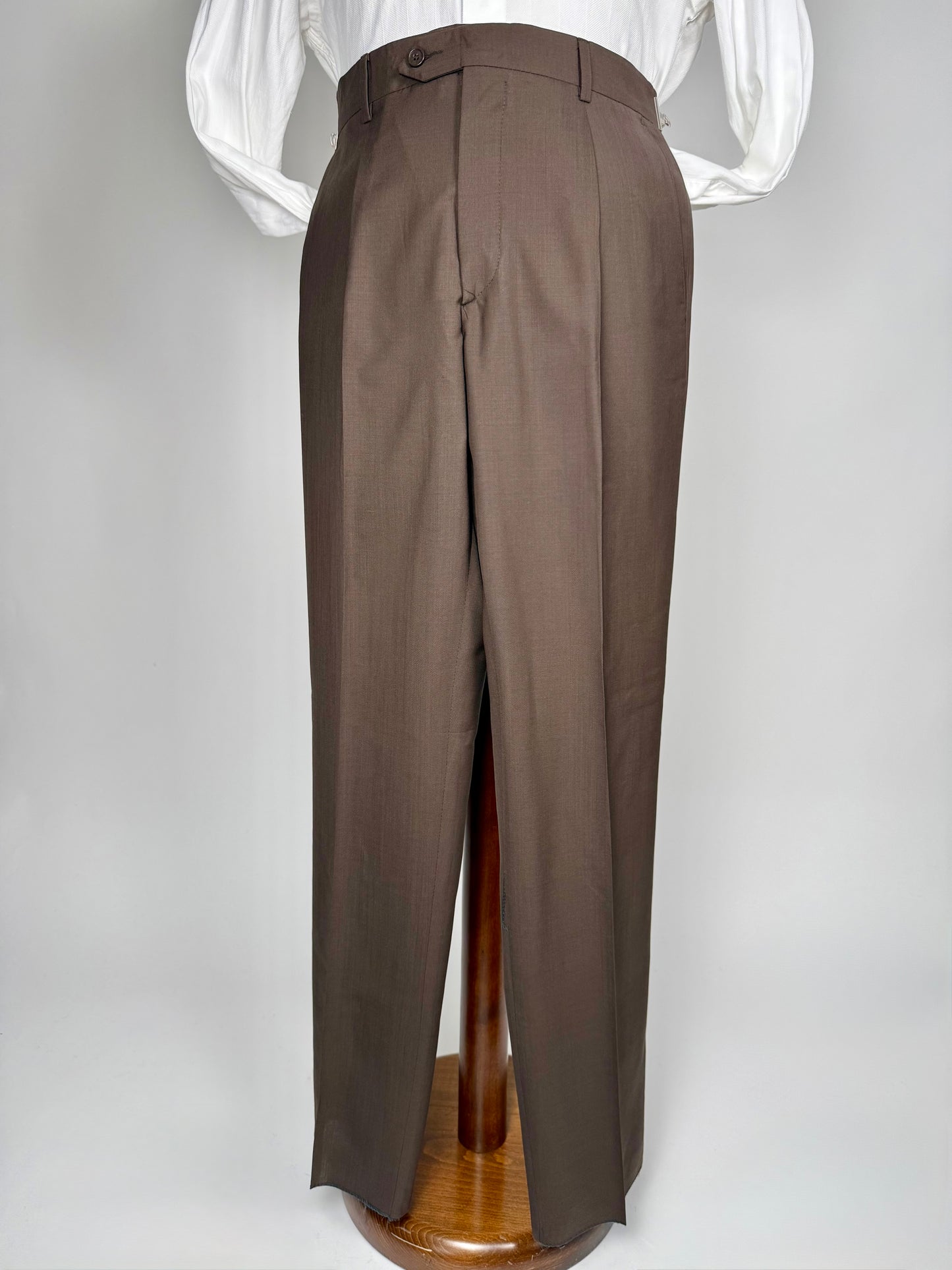 Pantaloni fresco lana marrone cacao (NOS) - tg. 48