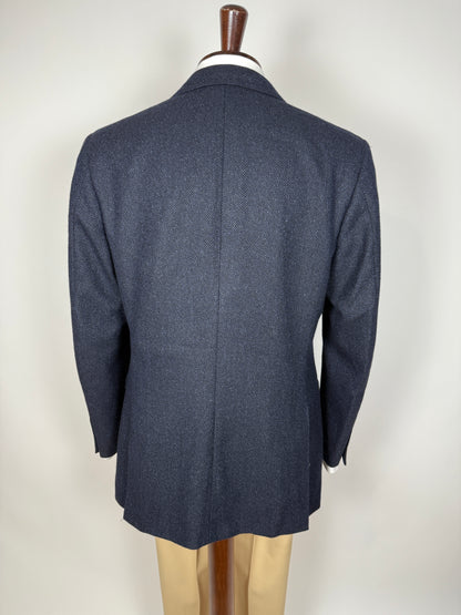Giacca Canali in lana e seta blu occhio di pernice - tg. 50